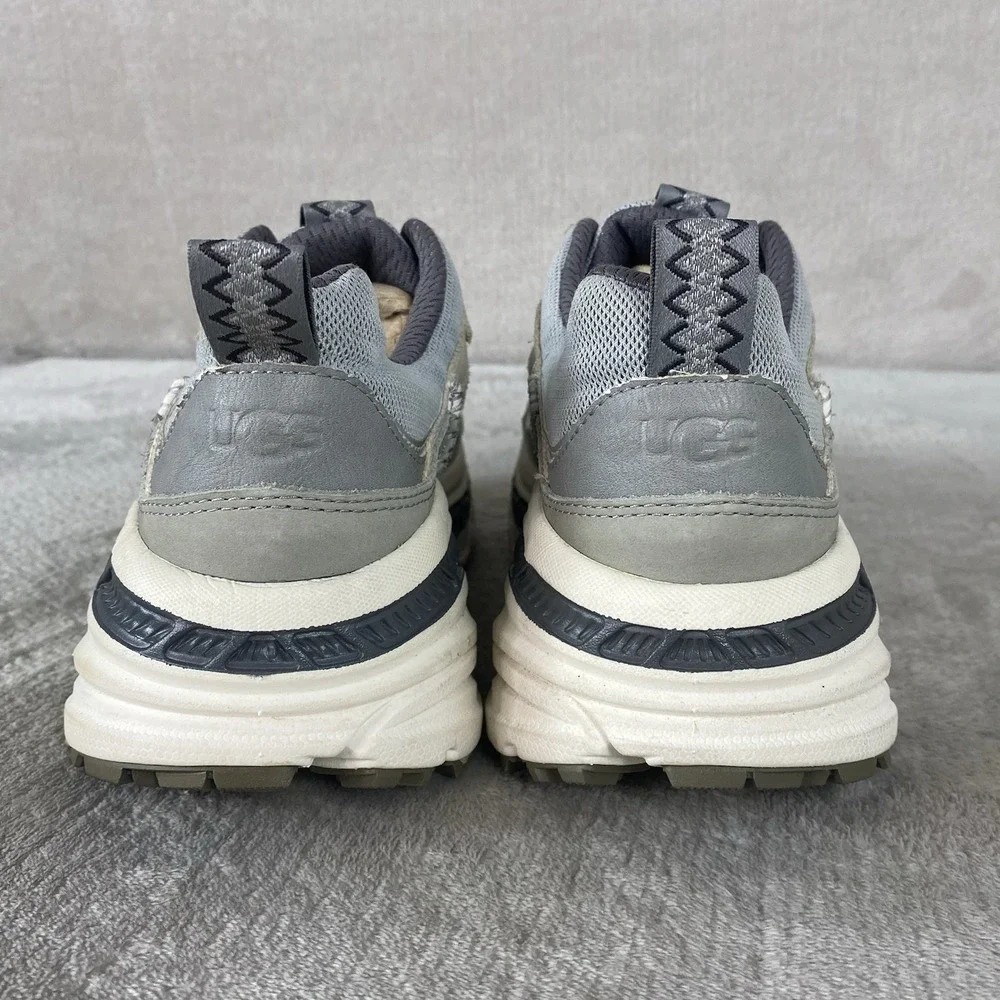 UGG CA805 Mens Shoes Size 9 Grey White Zip Suede Running Sneakers Athletic NEW